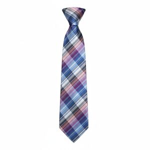 XMI Platinum Silk Multicolor Plaid Men's Tie